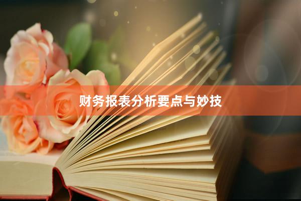 财务报表分析要点与妙技